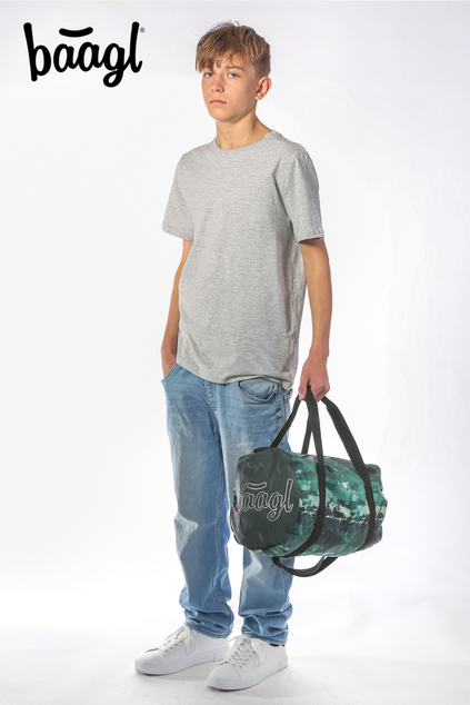 BAAGL SET 5 Skate Forest: Rucksack, Federmäppchen, Sporttasche, Gürteltasche, Laptop-Hülle