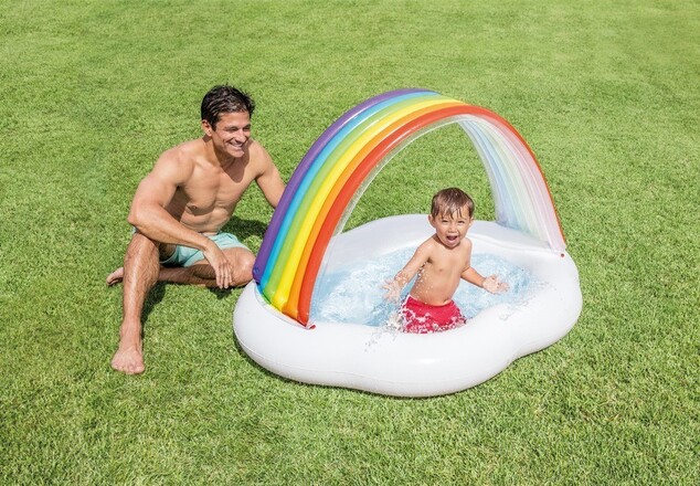 Kinderbecken INTEX 57141 Rainbow 142 x 119 cm