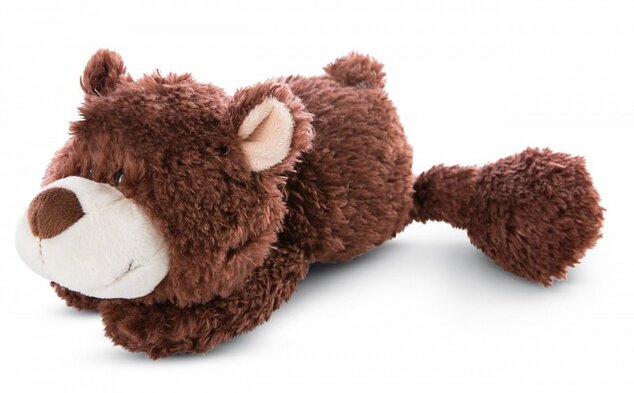 NICI Plüsch Braunbär liegend, 20 cm (öko-grün)