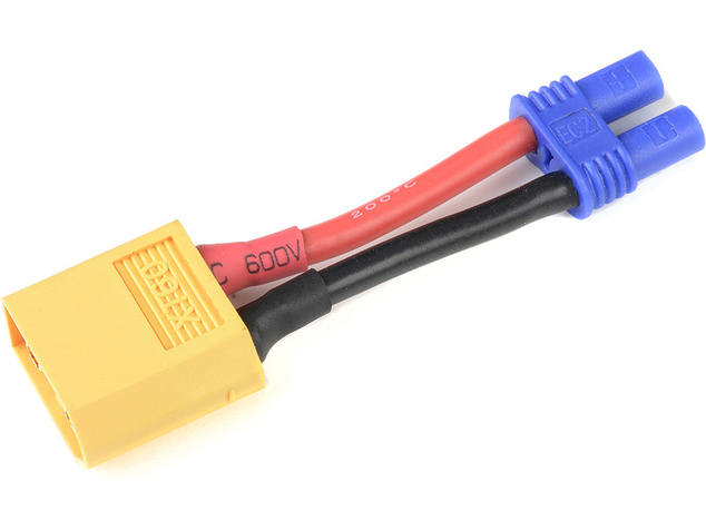 Konverzný kábel EC2 batéria - XT-60 prístroj 14AWG