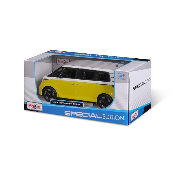 Maisto - 2023 Volkswagen ID.Buzz, bílý, metalická žlutá, 1:24