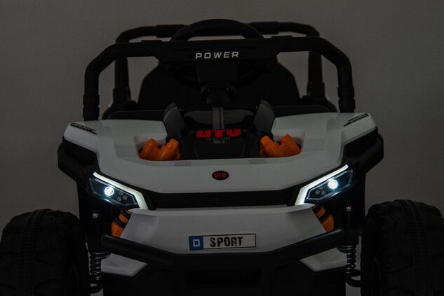 Elektrické autíčko UTV Small 12V, biele, Pohon zadných kolies, 12V batéria