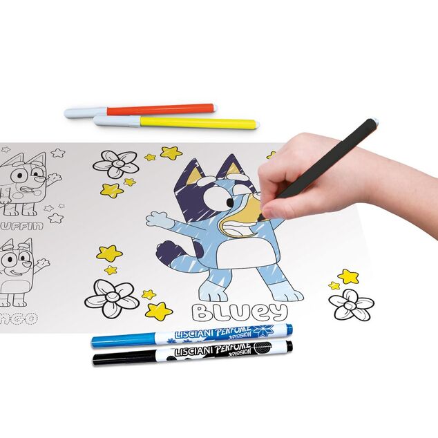 Bluey škola kreslenia s podvietenou tabuľkou