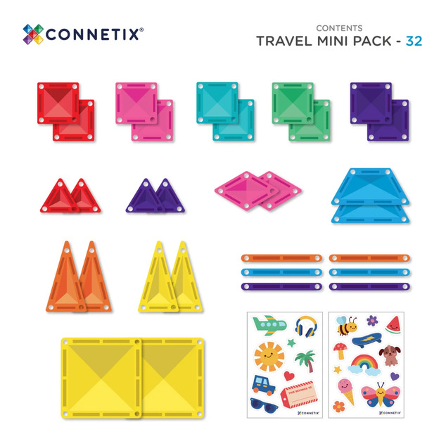 CONNETIX® Travel Mini Pack magnetisches Baukasten-Set 32 Stk.