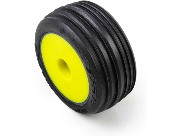 Pro-Line ruota con pneumatico Edge anteriore / Step Pin posteriore, disco giallo, Hex 7mm (4): Losi 