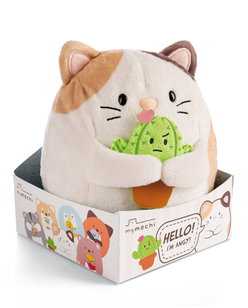 NICI plyš MyMochi Mačička Angy 16cm s kaktusom v darčekovom balení