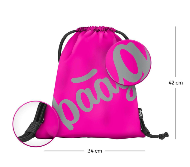 BAAGL Săculeț Skate Roz