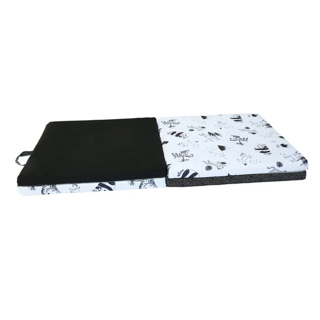 Tappetino da gioco pieghevole imbottito per bambini 3 in 1, Black&amp;White