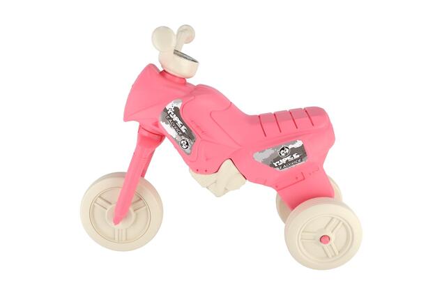 Bicicletta senza pedali Enduro Yupee rosa pastello grande altezza sedile 31cm capacità fino a 25kg