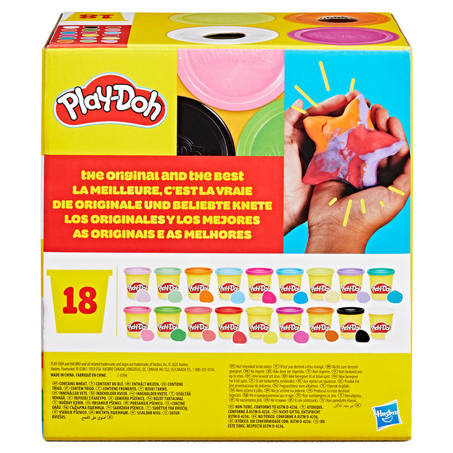 HASBRO - Play-Doh 18 kosov lončkov, veliko pakiranje