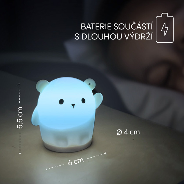 Silikónové závesné svetlo LED, Bear
