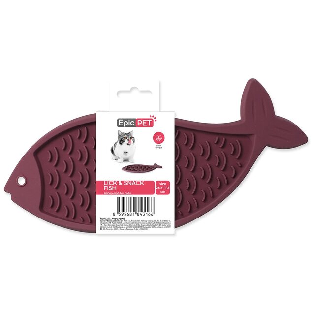Podložka lízacia Epic Pet Lick&amp;Snack ryba pastelová fialová 28x11,5cm