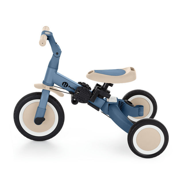PETITE&amp;MARS Triciclo multifuncional 5 en 1 Turbo Plus Ocean Blue