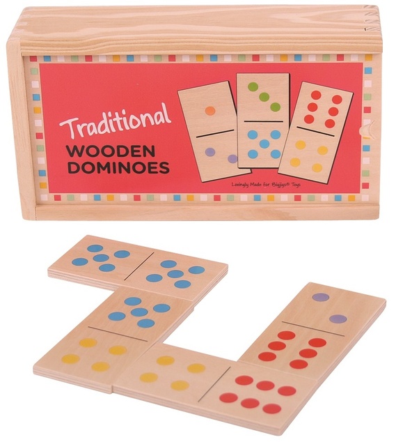 Bigjigs Toys Drevené domino klasické