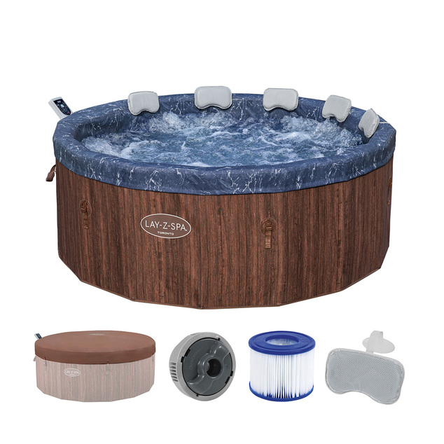 Bestway 6001W Pezsgőfürdő LAY-Z-SPA®Toronto AirJet™ 6 személyre (Energiatakarékos) 190 x 70 cm