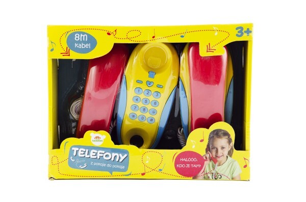 Telefóny izba - izba plast 2ks na batérie vzdialenosť 8m