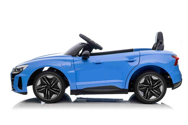 Elektrické autíčko Audi RS E-tron GT 12V, modré, široké jednomiestne sedadlo, 2,4 GHz diaľ