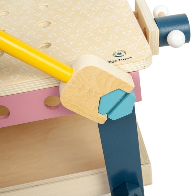Bigjigs Toys Tavolo da lavoro per bambini con strumenti