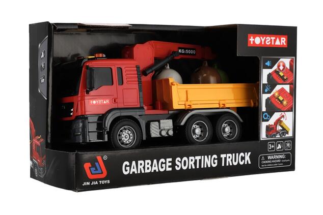 Camioncino servizi urbani plastica 27cm a frizione a batteria con luce con suono