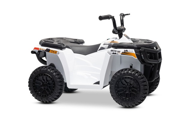 Licencovaná elektrická štvorkolka Arctic Cat 12V so zadným pohonom, biela, LED svetlá, Lít