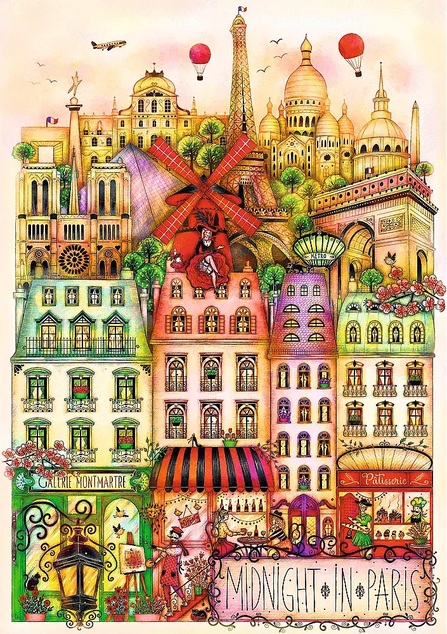 Trefl Puzzle 1000 Premium Plus - Polnoc v Paríži / Madalina Tantareanu
