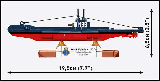 Cobi HMS Upholder (P37) Royal Navy U-klasa podmornica 1:300, 138 k