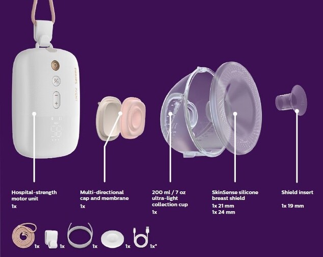 Philips AVENT Odsávačka materského mlieka elektrická Hands-Free Premium Plus SCF531/11