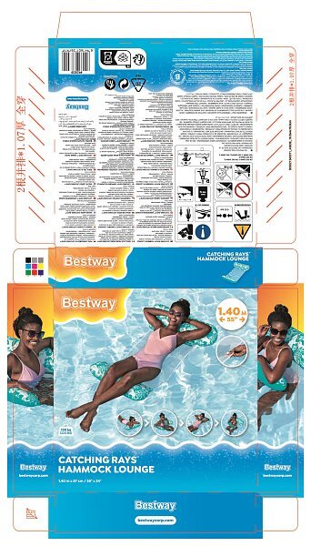 Bestway Nafukovacie lehátko so sieťkou Hammock, 140x87 cm