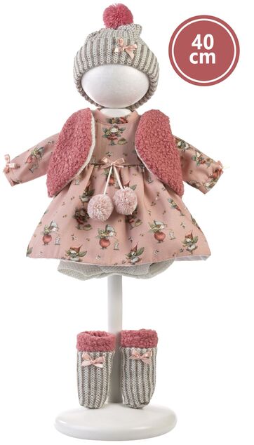 Llorens 540C CARLA - realistická bábika s mäkkým látkovým telom - 40 cm