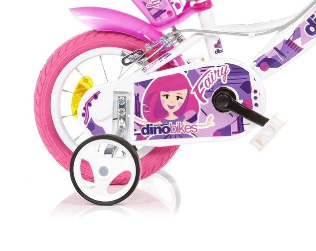Dino Bikes - Detský bicykel 12" 124RSN-05FY Fairy - biely
