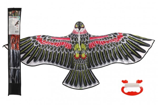 Cerf-volant aigle volant en nylon 160x55cm dans un sac en tissu 11x70x2cm