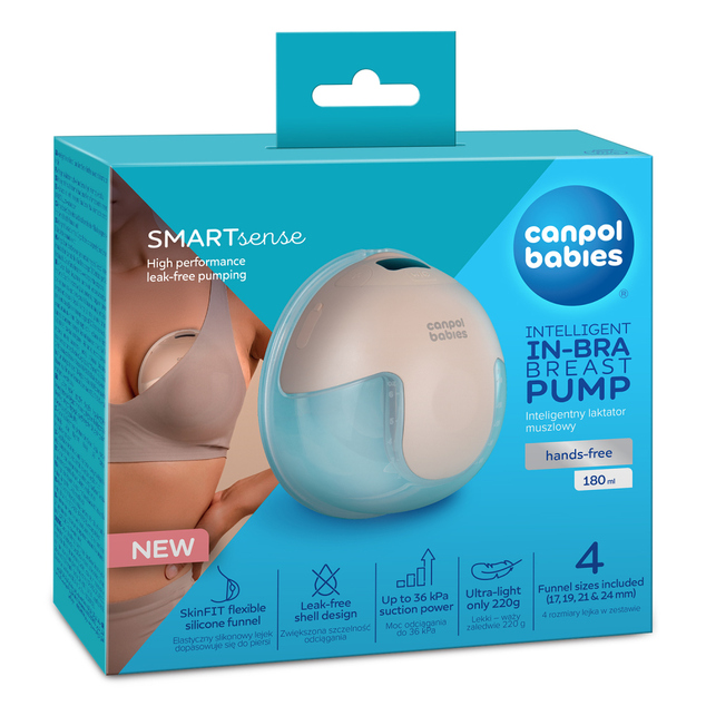 CANPOL BABIES Odsávačka materského mlieka do podprsenky elektrická SmartSense