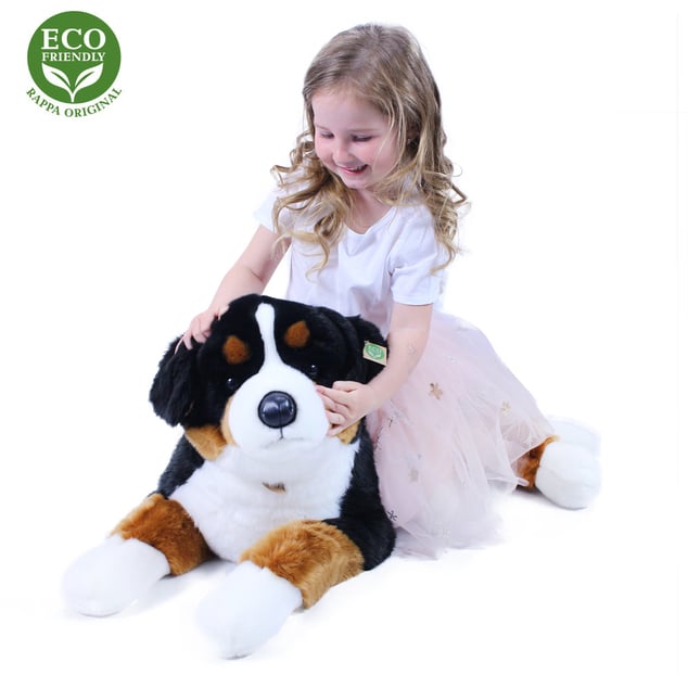 Grande peluche Bovaro del Bernese sdraiato 89 cm ECO-FRIENDLY