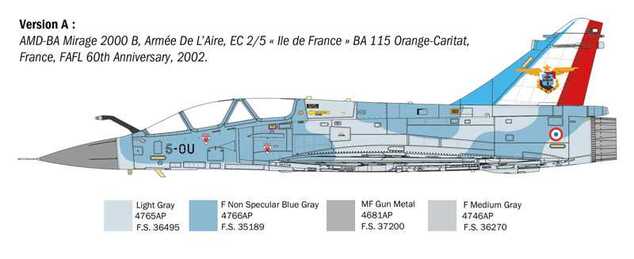 Model Kit letadlo 90023 - Mirage 2000 D (1:72)