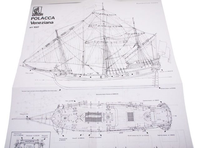 AMATI Polacca benátska loď 1750 kit