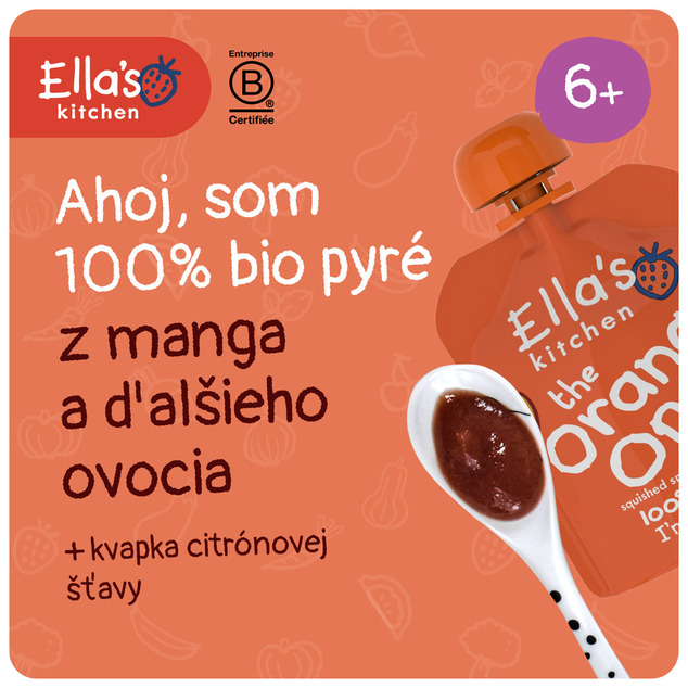 Ella's Kitchen BIO ORANGE ONE Ovocné pyré s mangom (5x90 g)