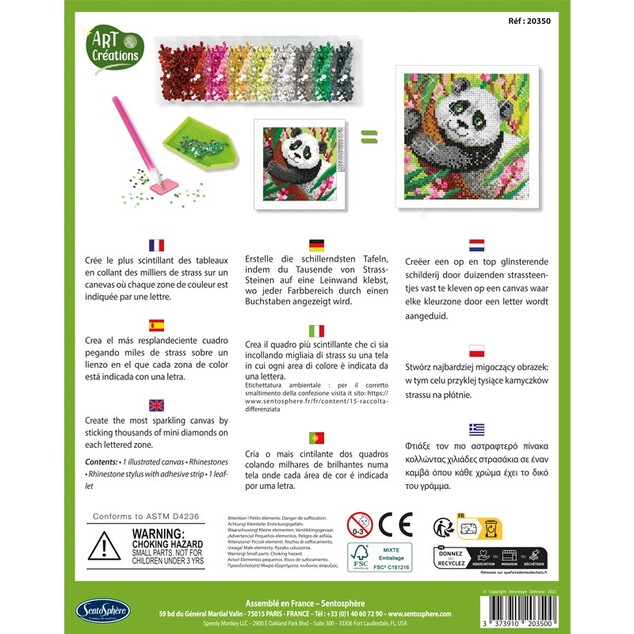 SENTOSPHERE Diamantové maľovanie Panda