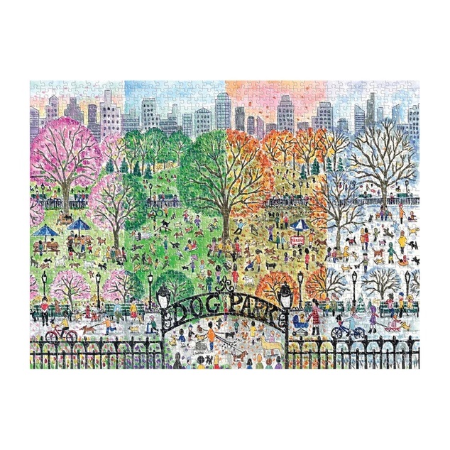 Galison Puzzle Psi park 4 godišnja doba 1000 dijelova
