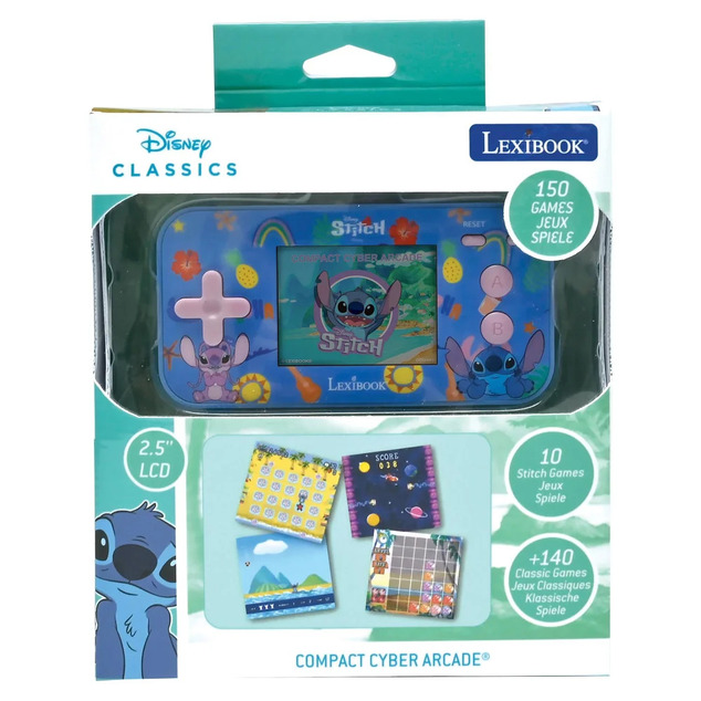 Spielkonsole Compact II Cyber Arcade 2,5" - 150 Spiele - Disney Stitch