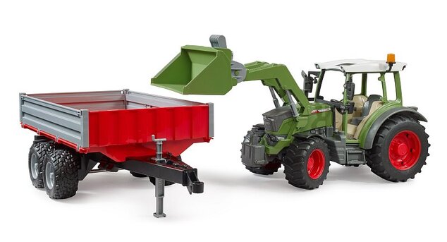 Bruder Fendt Vario 211 traktor s vlekom a nakladačom