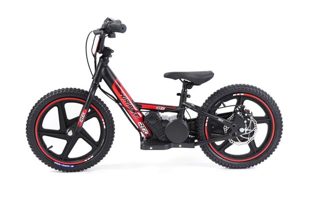 Gyermek elektromos futóbicikli RIRIBIKE RTX6 24V (16”), piros, Lítium akkumulátor, 250W Motor