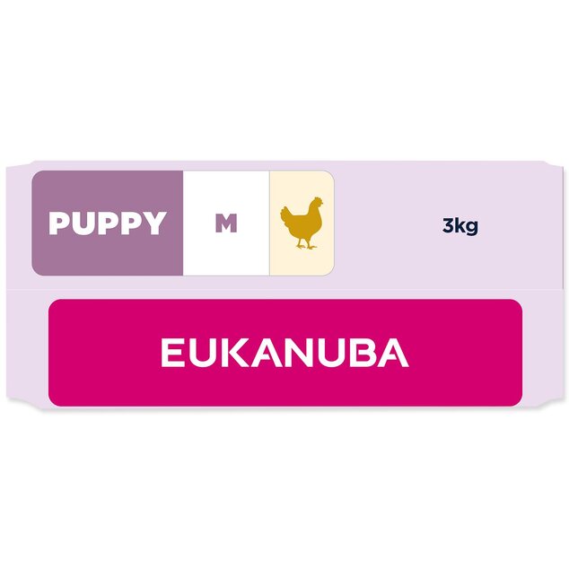 Krmivo EUKANUBA Puppy Medium rich in fresh chicken 3 kg