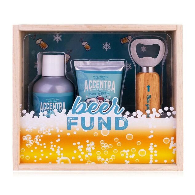 ACCENTRA Set za kupanje Men's Collection Winter s otvaračem za boce Cedrovina 150ml