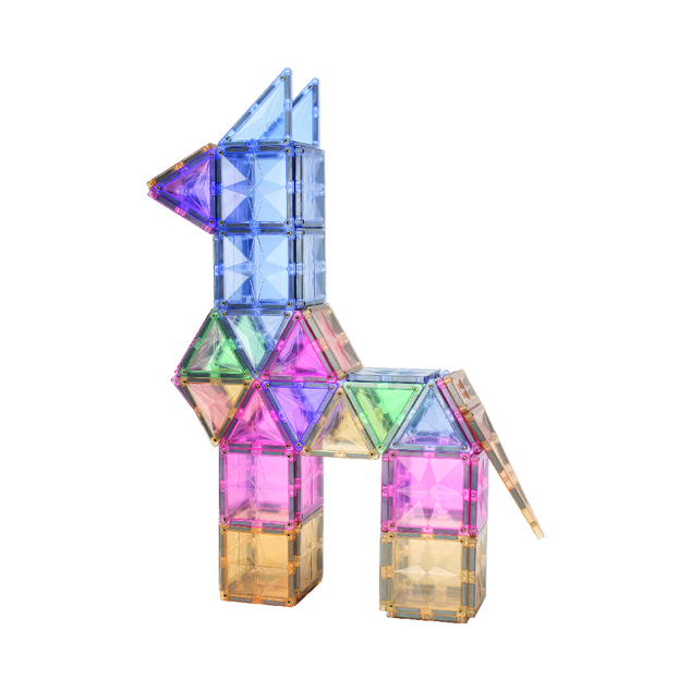 Cleverclixx Magnetická stavebnice Mega Creative Pack Pastel – 210 ks