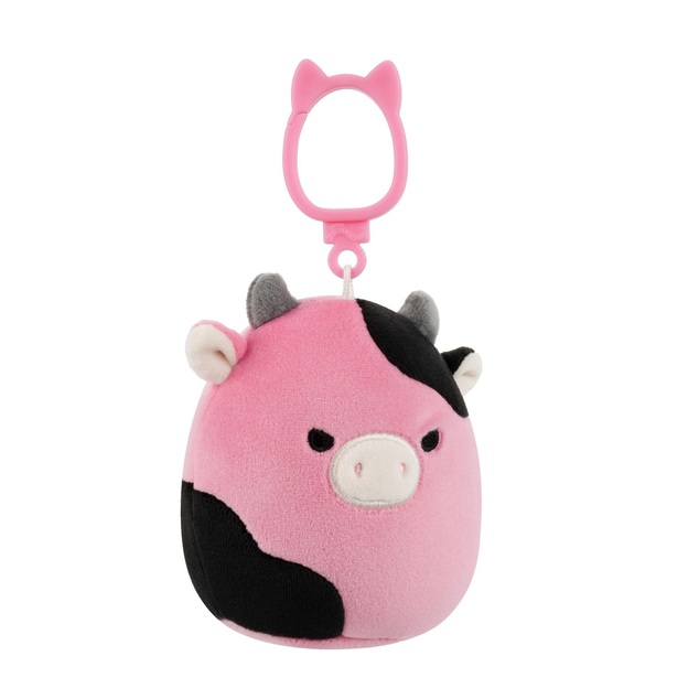Squishmallows Kľúčenka Čierno ružová krava - Pollyanna