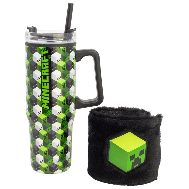 Minecraft Termohrnček s plyšovým návlekom 770 ml
