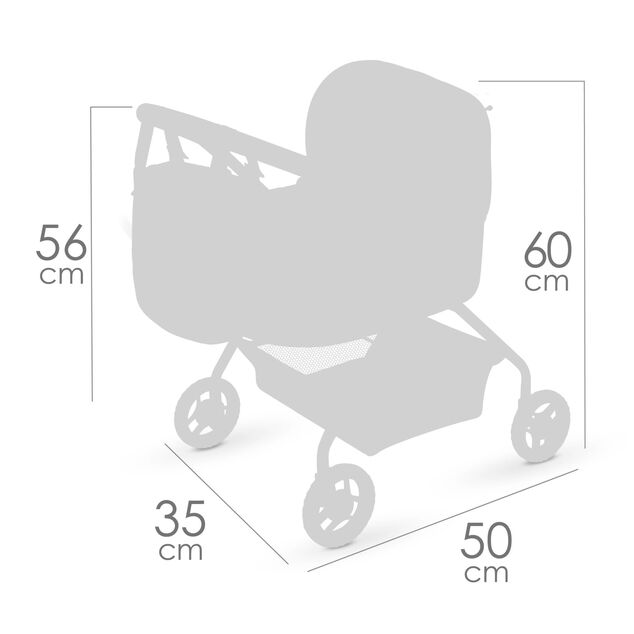 DeCuevas 86070 Il mio primo passeggino per bambole con borsa Honey 2026 – 56 cm