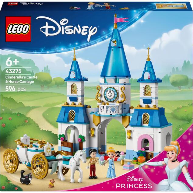 LEGO® Disney 43275 Popoluškin zámok a kočiar s koňmi