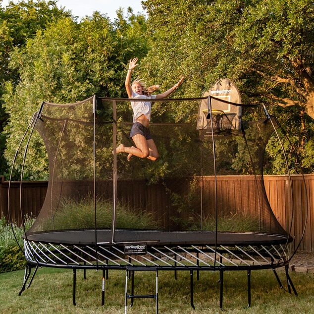 Springfree Trampoline® Large Oval (O92) Trampolína s ochrannou sieťou, 240 × 400 cm