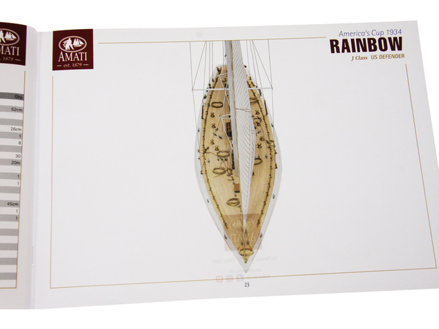 Komplet jadrnice AMATI Rainbow 1934 1:80 z dokončanim trupom